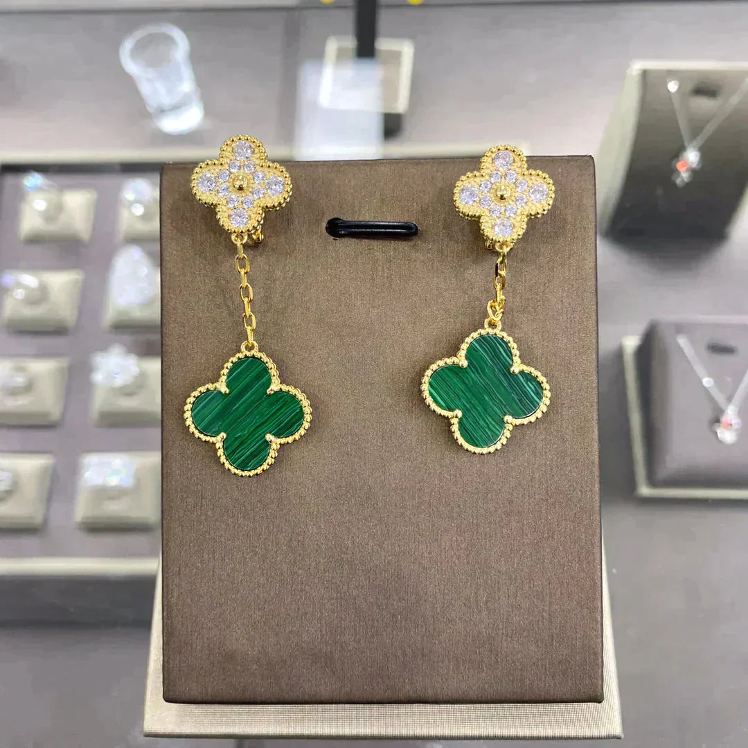 Clover  2 Motifs  Diamond  Earrings (multiple Choices） – LUX VERSE Luxury Designer Fashion Outlet