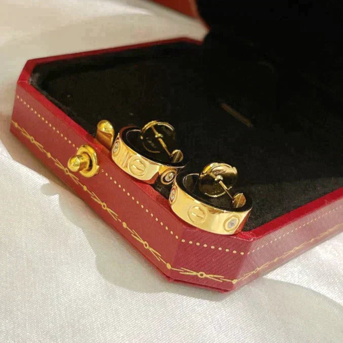 Love Earrings 5.7mm 2 Diamonds – LUX VERSE Luxury Designer Fashion Outlet