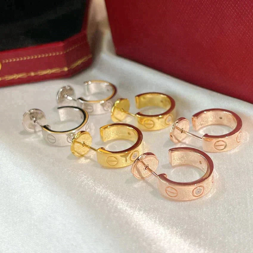 Love Earrings 5.7mm 2 Diamonds – LUX VERSE Luxury Designer Fashion Outlet