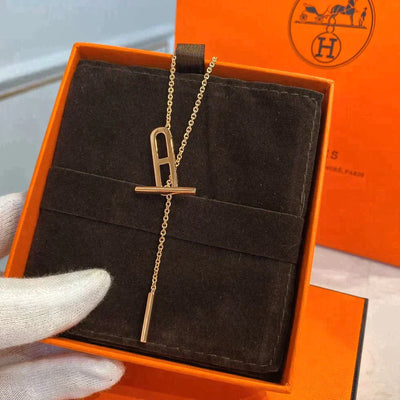 FARANDOLE LONG NECKLACE ROSE GOLD - LUX VERSE - Luxury designer fashion outlet