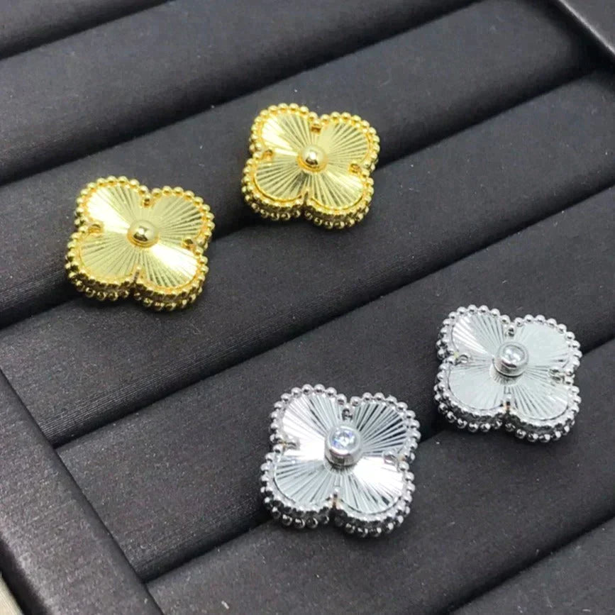 Clover Mini 9.5mm Laser Earrings – LUX VERSE Luxury Designer Fashion Outlet