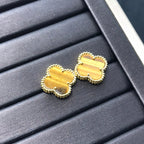 Clover Medium 1 Motifs Tiger Eye Earrings – LUX VERSE Luxury Designer Fashion Outlet