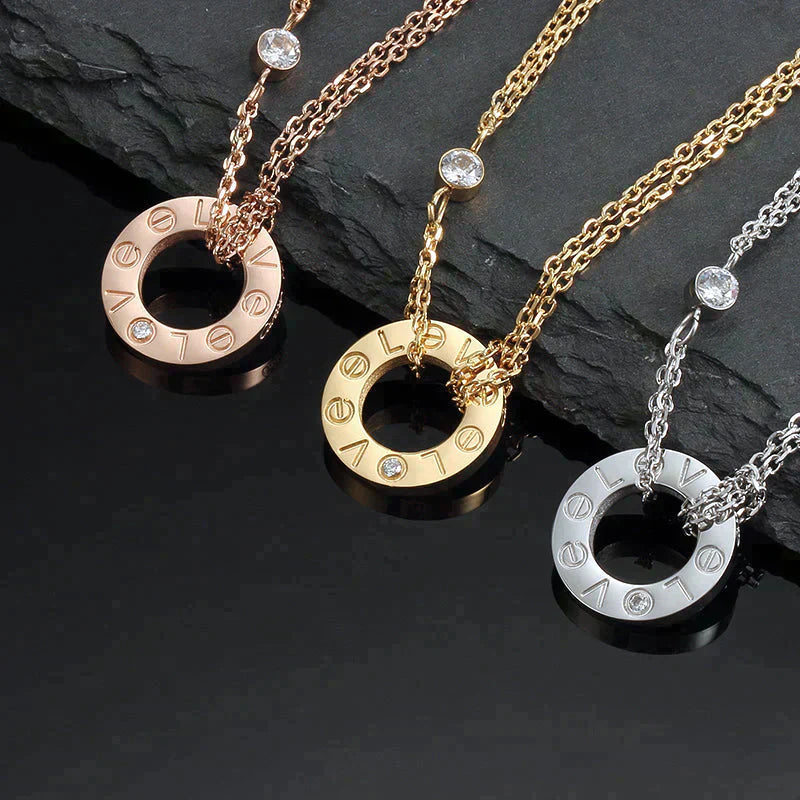Love Necklace 16mm 2 Diamonds – LUX VERSE Luxury Designer Fashion Outlet