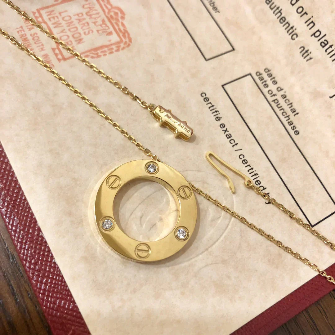 Love Necklace 16mm 3 Diamonds – LUX VERSE Luxury Designer Fashion Outlet