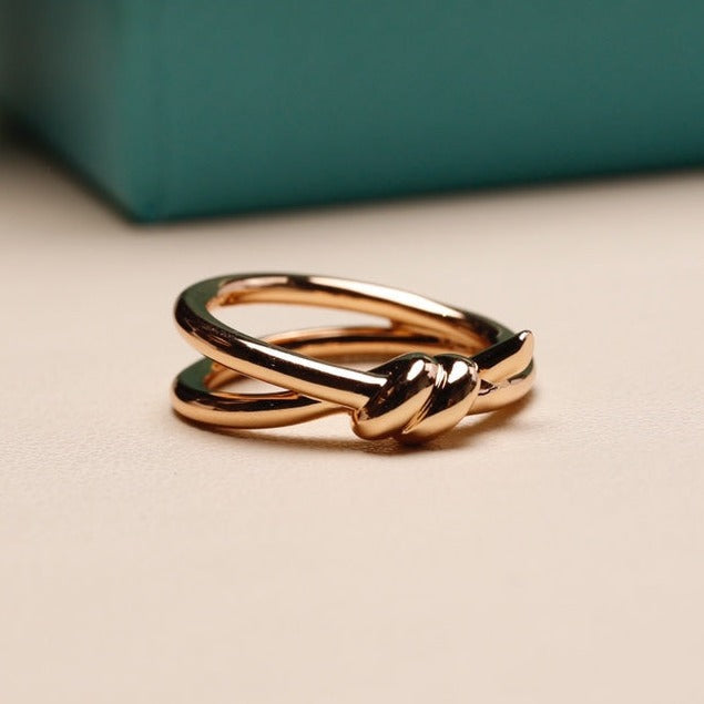 Knot Ring Pink Gold – LUX VERSE Luxury Designer Fashion Outlet