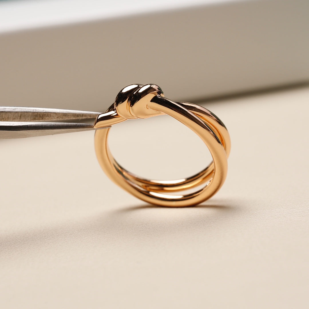 Knot Ring Pink Gold – LUX VERSE Luxury Designer Fashion Outlet