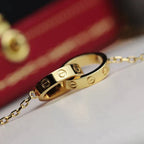 Love Necklace Double Ring Gold – LUX VERSE Luxury Designer Fashion Outlet