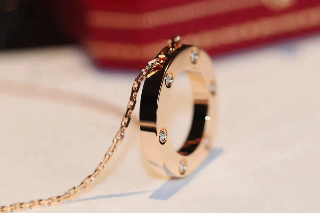 Love Necklace 16mm 6 Diamonds Rose Gold – LUX VERSE Luxury Designer Fashion Outlet