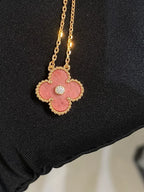 Clover 15mm Diamond Rhodonite Necklace – LUX VERSE Luxury Designer Fashion Outlet