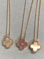Clover 15mm Diamond Rhodonite Necklace – LUX VERSE Luxury Designer Fashion Outlet