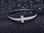 Wide Diamonds Hinged Bangle Silver – LUX VERSE Luxury Designer Fashion Outlet