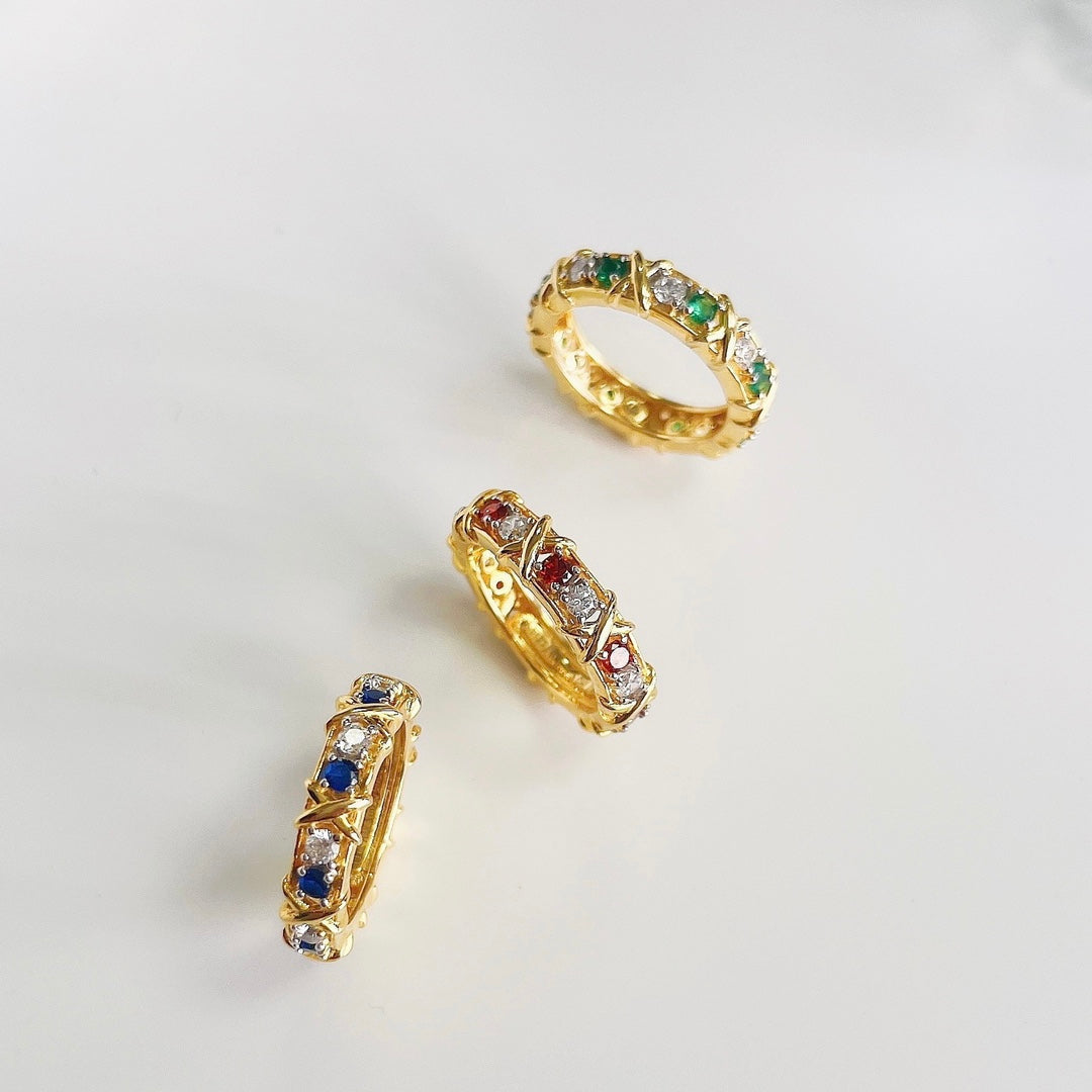 Sixteen Stone Gold Ring – LUX VERSE Luxury Designer Fashion Outlet