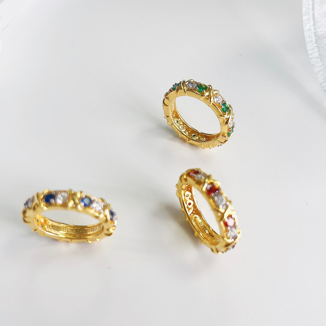 Sixteen Stone Gold Ring – LUX VERSE Luxury Designer Fashion Outlet