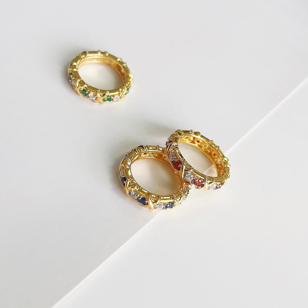 Sixteen Stone Gold Ring – LUX VERSE Luxury Designer Fashion Outlet
