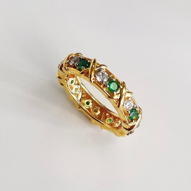 Sixteen Stone Gold Ring – LUX VERSE Luxury Designer Fashion Outlet