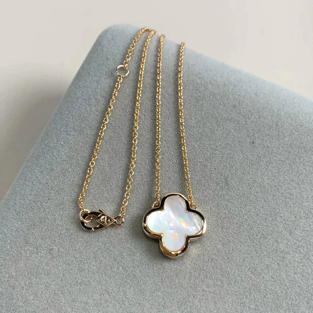 Pure Clover Rose Gold Mop Necklace – LUX VERSE Luxury Designer Fashion Outlet