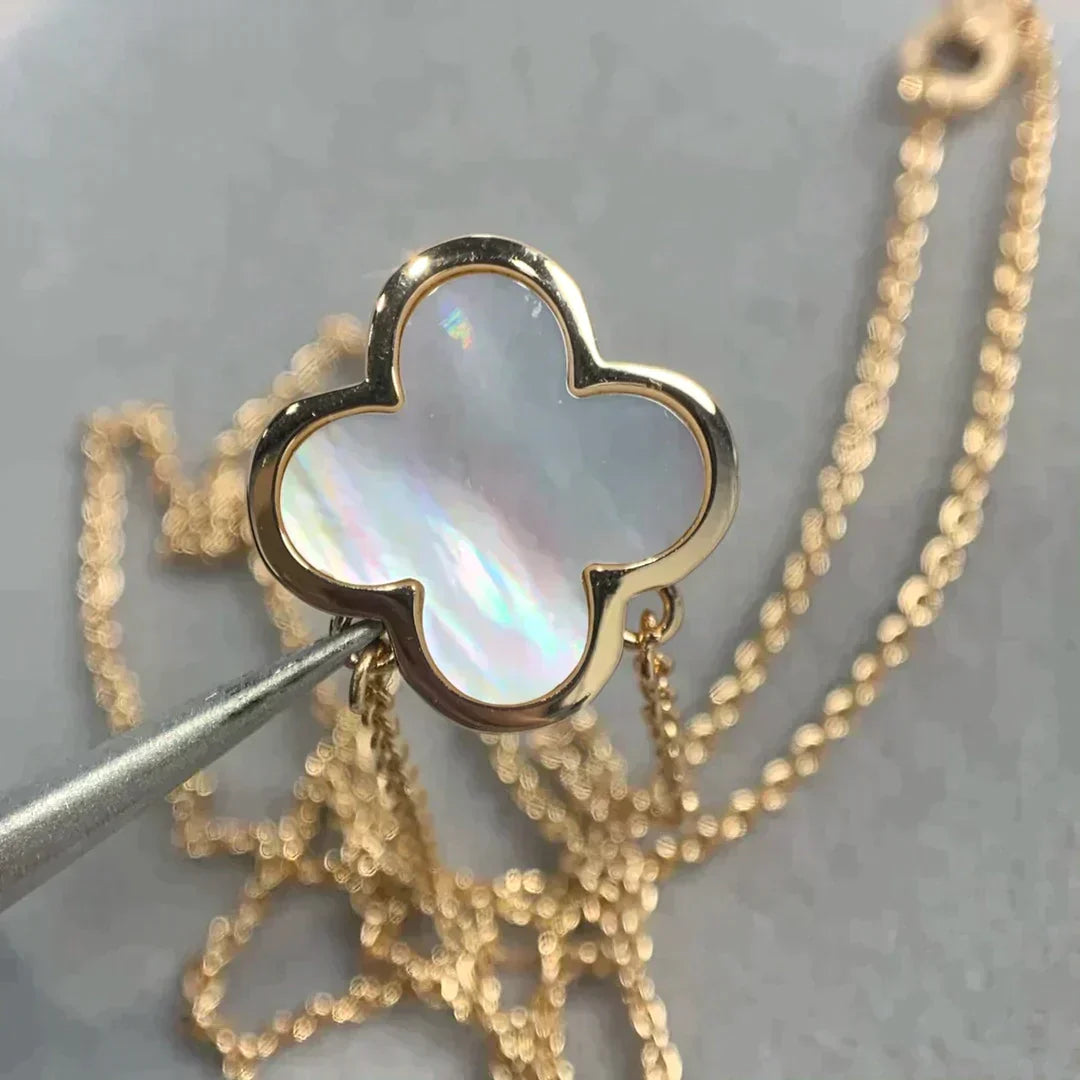 Pure Clover Rose Gold Mop Necklace – LUX VERSE Luxury Designer Fashion Outlet