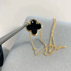 Pure Clover Gold Onyx Necklace – LUX VERSE Luxury Designer Fashion Outlet