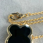 Pure Clover Gold Onyx Necklace – LUX VERSE Luxury Designer Fashion Outlet