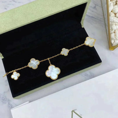 MAGIC CLOVER 5 MOTIFS MOP BRACELET