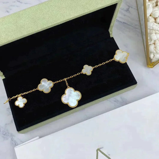 MAGIC CLOVER 5 MOTIFS MOP BRACELET