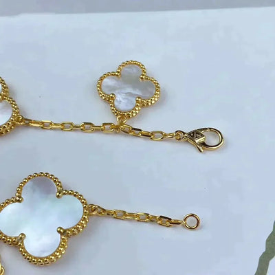 MAGIC CLOVER 5 MOTIFS MOP BRACELET