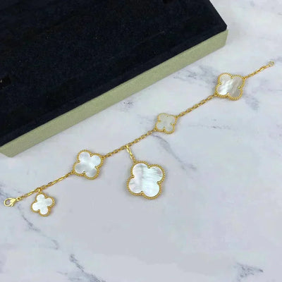MAGIC CLOVER 5 MOTIFS MOP BRACELET