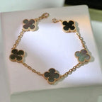 Clover 5 Motif Gray Mop  Bracelet – LUX VERSE Luxury Designer Fashion Outlet