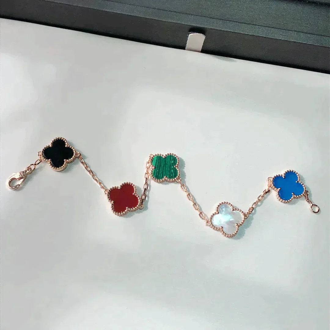 Clover 5 Motifs Multicolor  Bracelet – LUX VERSE Luxury Designer Fashion Outlet