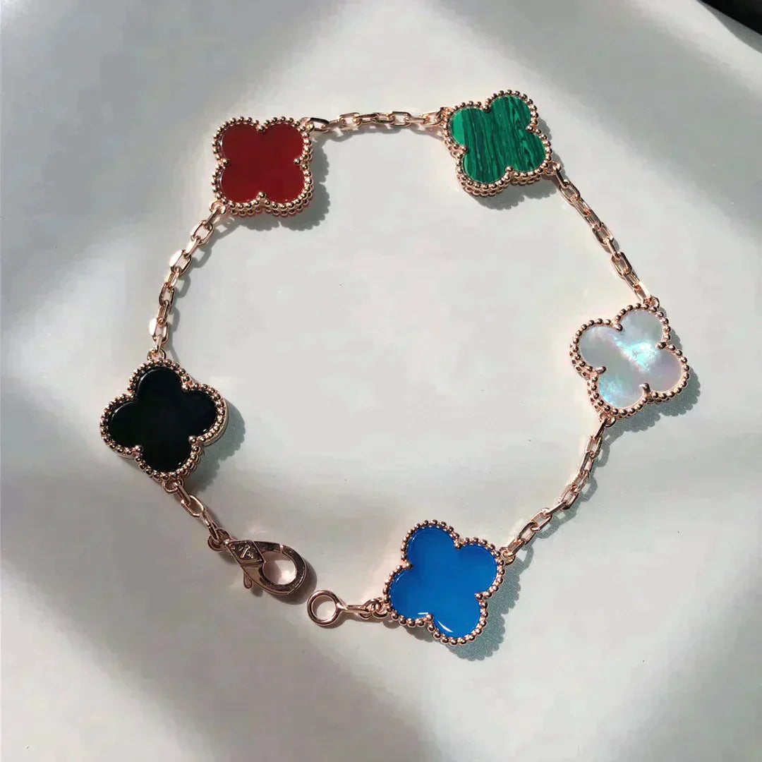 Clover 5 Motifs Multicolor  Bracelet – LUX VERSE Luxury Designer Fashion Outlet