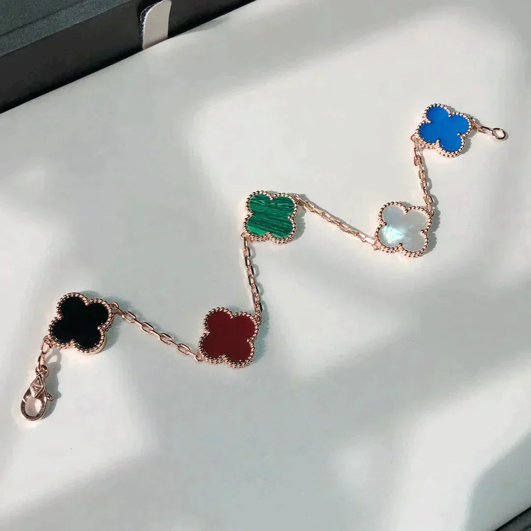 Clover 5 Motifs Multicolor  Bracelet – LUX VERSE Luxury Designer Fashion Outlet