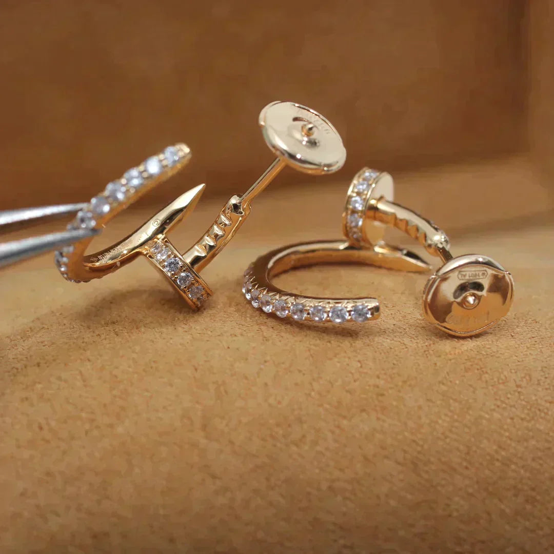 Juste Earrings 12.75mm  Diamond Rose Gold – LUX VERSE Luxury Designer Fashion Outlet