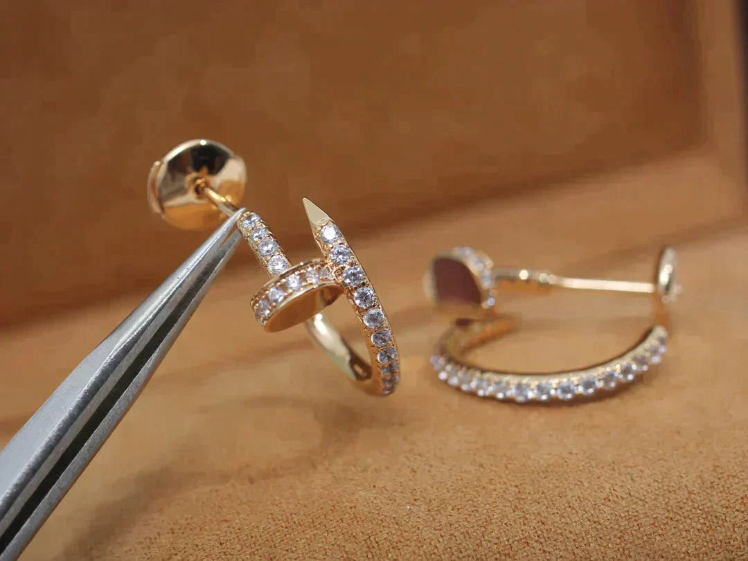 Juste Earrings 12.75mm  Diamond Rose Gold – LUX VERSE Luxury Designer Fashion Outlet