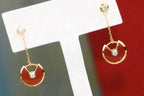 Amulette Drop Earrings Carnelian Rose Gold – LUX VERSE Luxury Designer Fashion Outlet