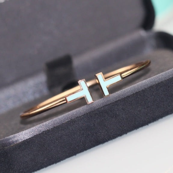 T Bracelet 1.8mm Turquoise Rose Gold – LUX VERSE Luxury Designer Fashion Outlet