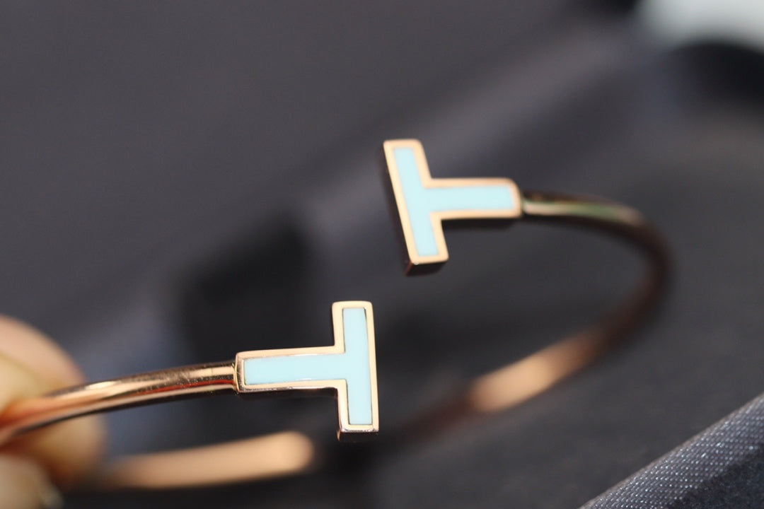 T Bracelet 1.8mm Turquoise Rose Gold – LUX VERSE Luxury Designer Fashion Outlet