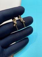 Knot Earrings Gold Diamond – LUX VERSE Luxury Designer Fashion Outlet