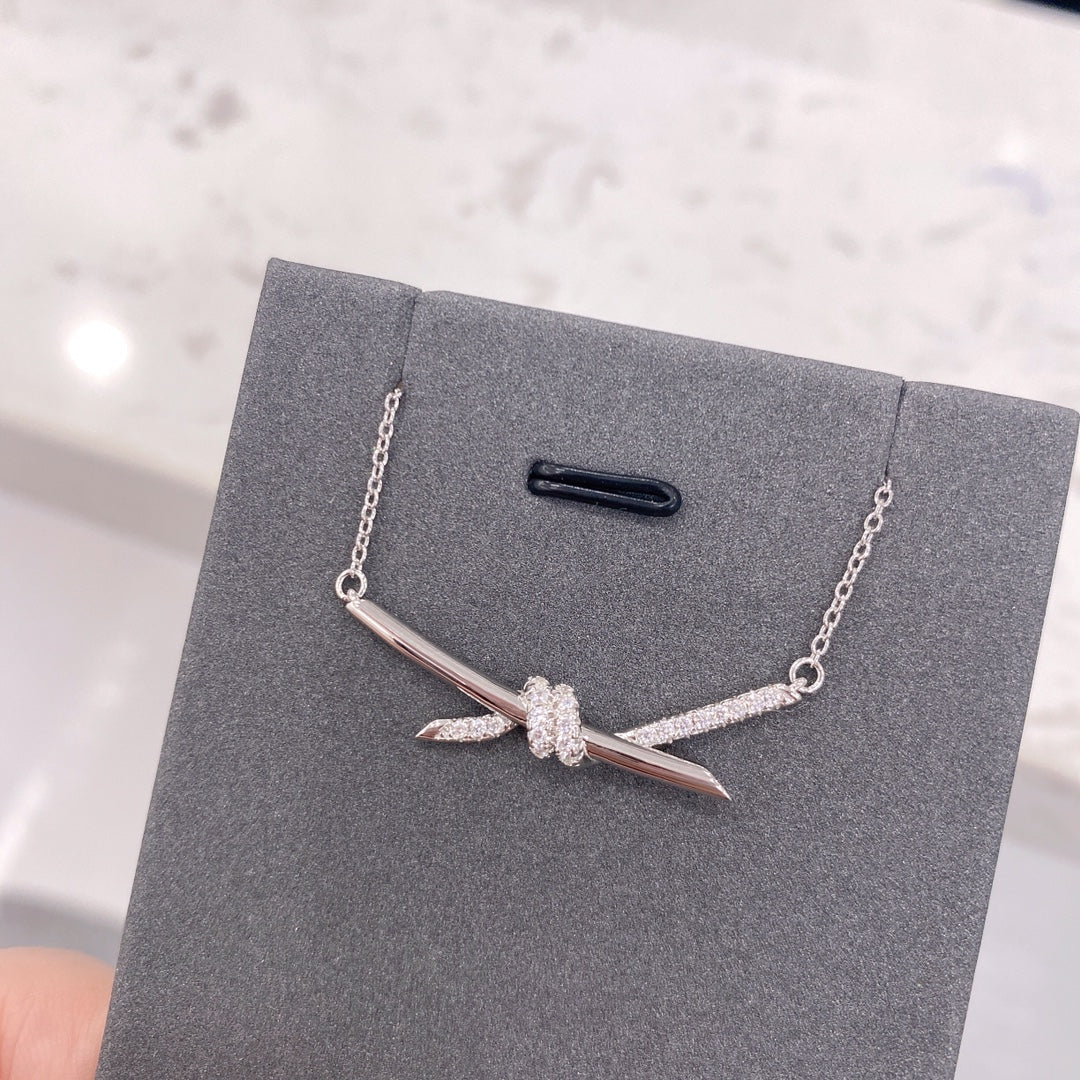 Knot Necklace Diamonds – LUX VERSE Luxury Designer Fashion Outlet