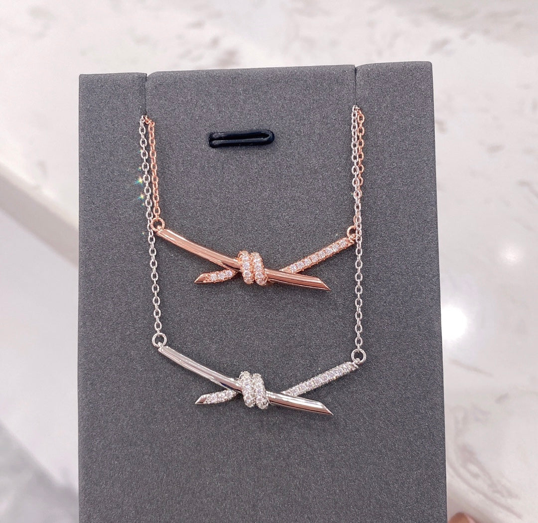 Knot Necklace Diamonds – LUX VERSE Luxury Designer Fashion Outlet