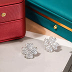 Clover 1 Motifs Diamond Earrings Silver – LUX VERSE Luxury Designer Fashion Outlet