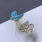 Twin Butterfly Turquoise Diamond Ring – LUX VERSE Luxury Designer Fashion Outlet