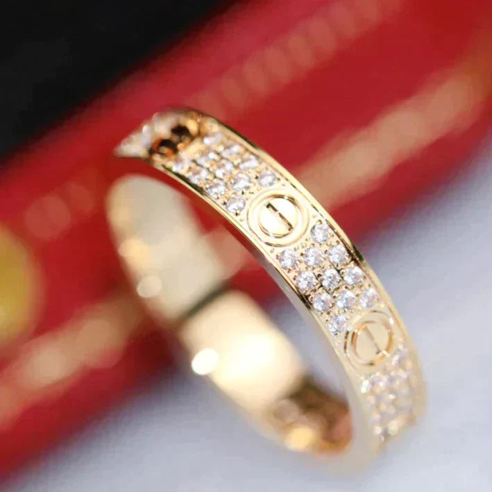 Love Ring 3.6mm Diamond Paved – LUX VERSE Luxury Designer Fashion Outlet