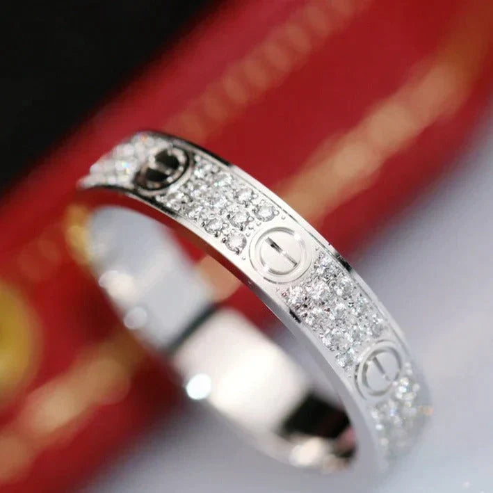Love Ring 3.6mm Diamond Paved – LUX VERSE Luxury Designer Fashion Outlet