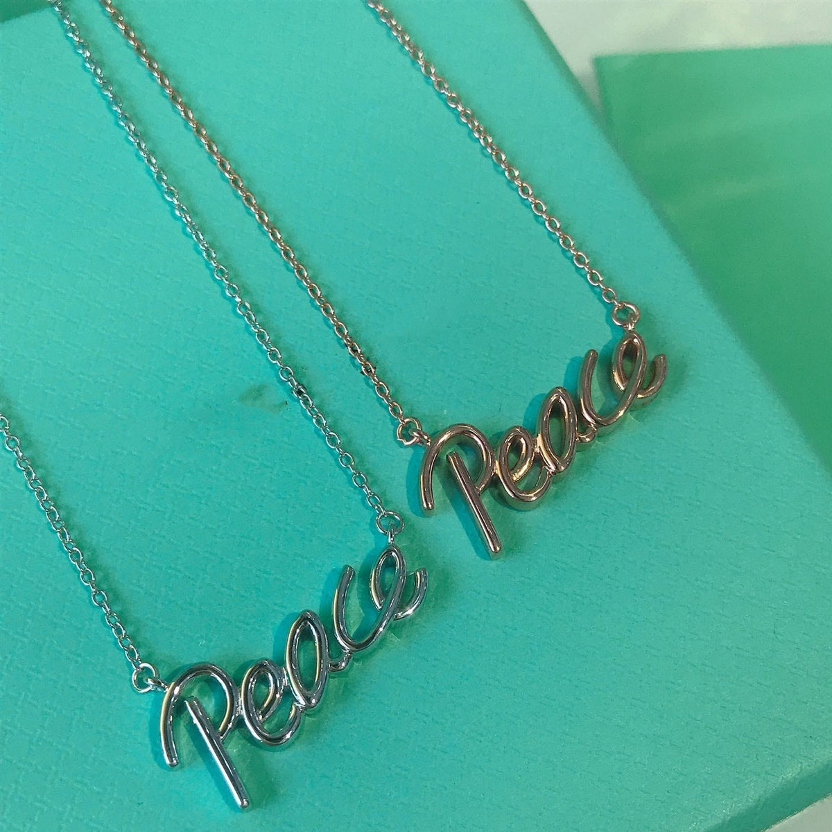 Peace Text Pedant Necklace – LUX VERSE Luxury Designer Fashion Outlet