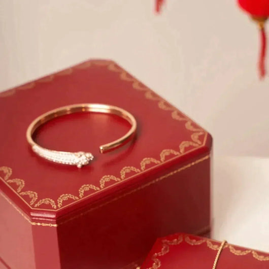 PANTHERE  DIAMOND OPEN BRACELET