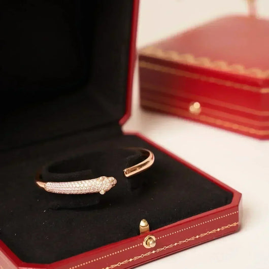 PANTHERE  DIAMOND OPEN BRACELET