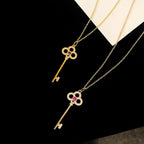 Floret Key Pedant Necklace Pink Diamond – LUX VERSE Luxury Designer Fashion Outlet