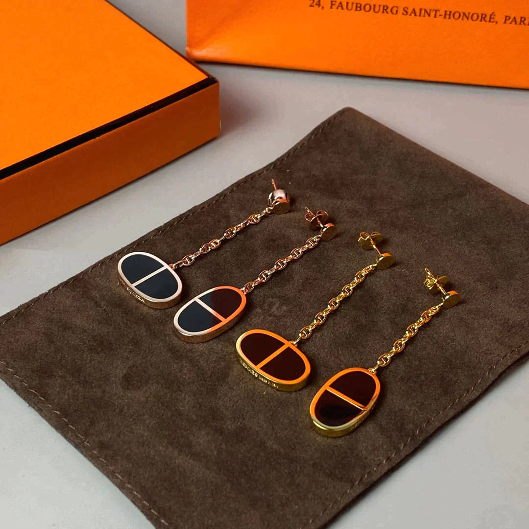 Chaine Verso Black Ceramic Earrings – LUX VERSE Luxury Designer Fashion Outlet