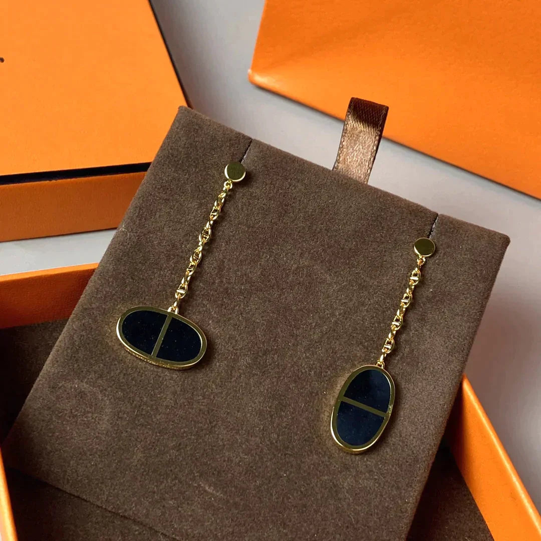 Chaine Verso Black Ceramic Earrings – LUX VERSE Luxury Designer Fashion Outlet