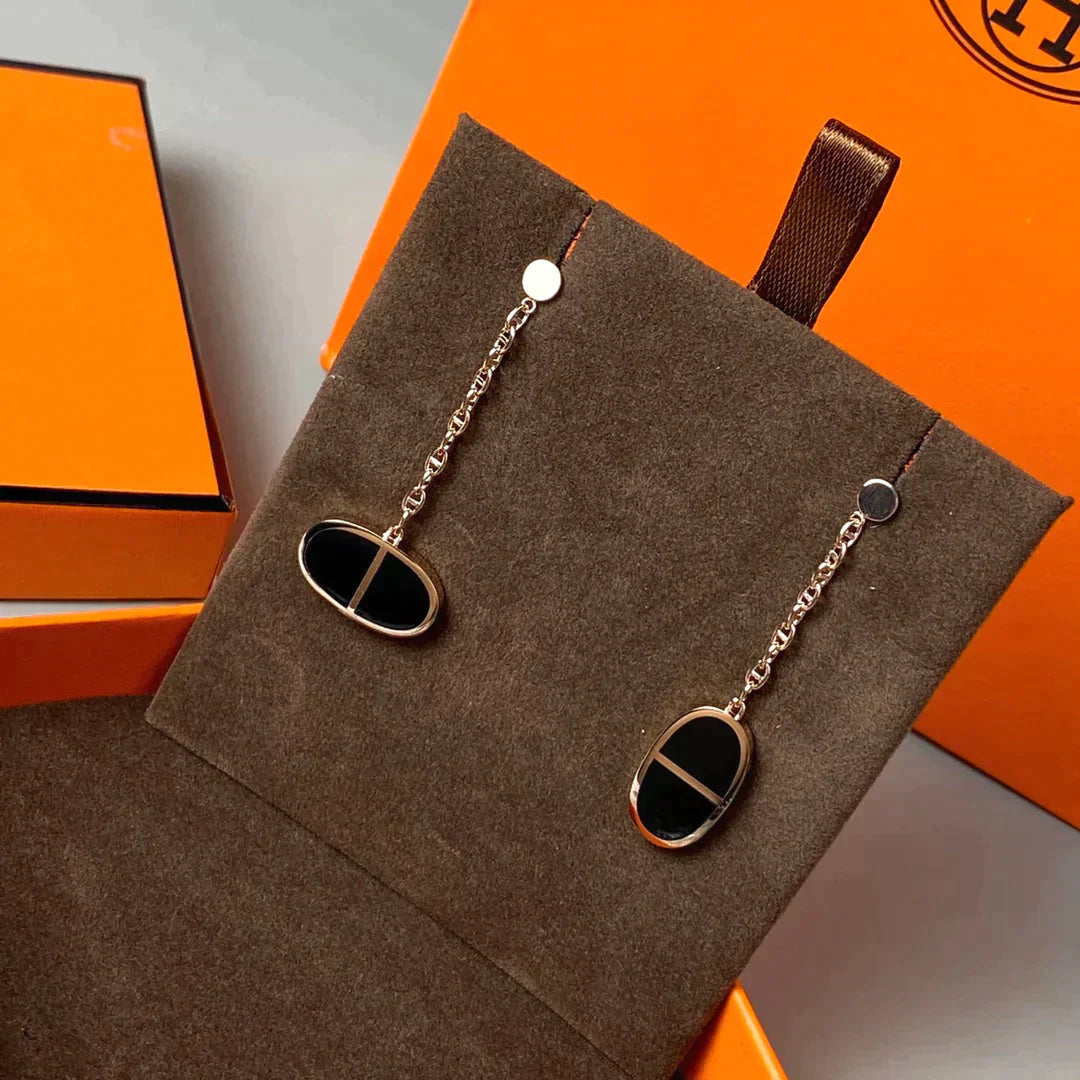 Chaine Verso Black Ceramic Earrings – LUX VERSE Luxury Designer Fashion Outlet